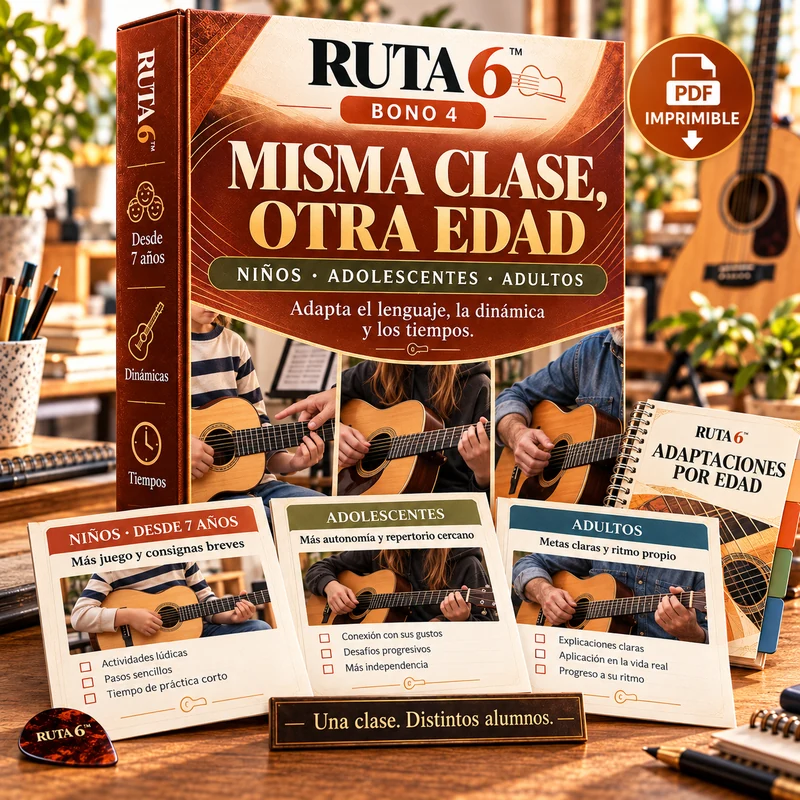 Bono 4 Ruta 6: Misma clase, otra edad. Material PDF imprimible.