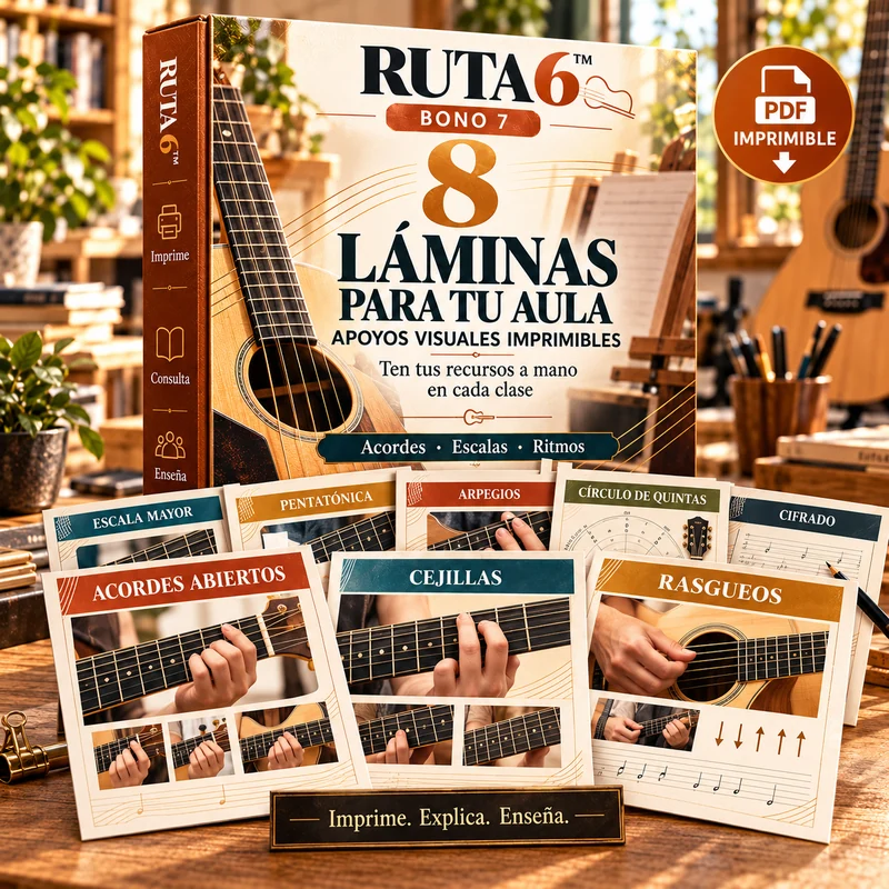 Bono 7 Ruta 6: Ocho láminas para el aula. Material PDF imprimible.